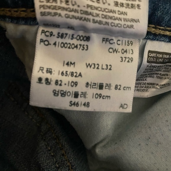 Levis Jeans 14 M 529 Curvy Bootcut Stretch Blue Denim 14M Boot Cut - Picture 9 of 9